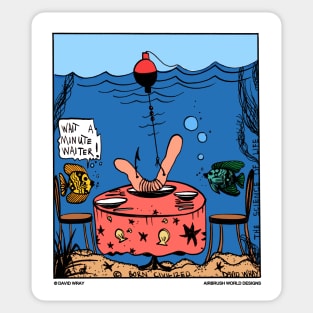 Undersea Restaurant Funny Fishing Novelty Gift Sticker